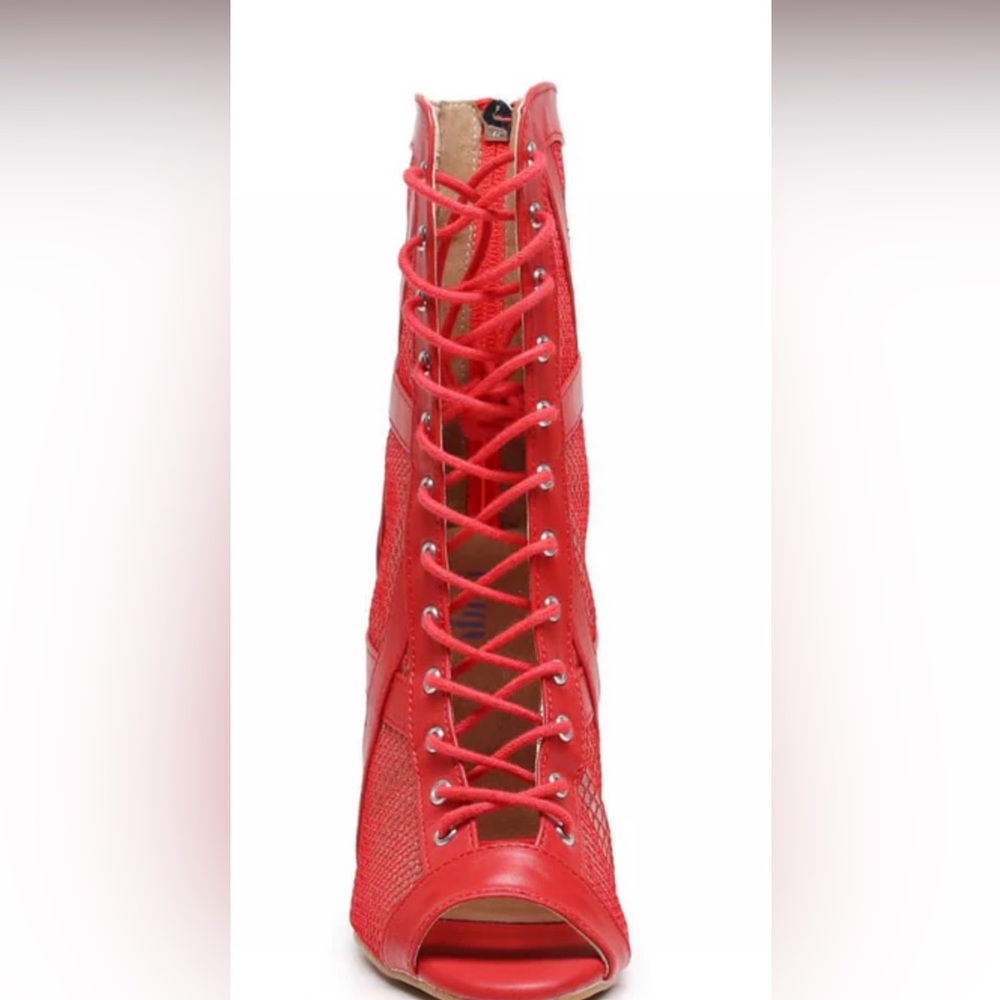 NWOT BURJU RED HEELS SZ 10.5